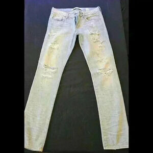 Abercrombie and Fitch  - Light Wash Ripped Denim